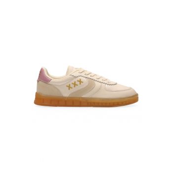 Pantofi sport de piele si piele intoarsa