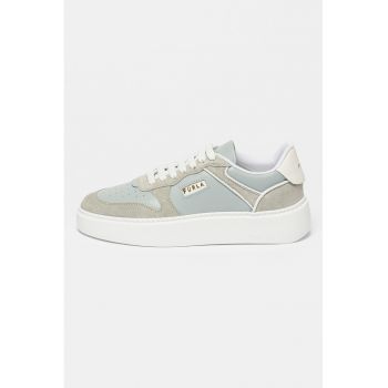 Pantofi sport de piele si piele intoarsa