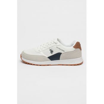 Pantofi sport din piele ecologica cu garnituri din plasa Bronx