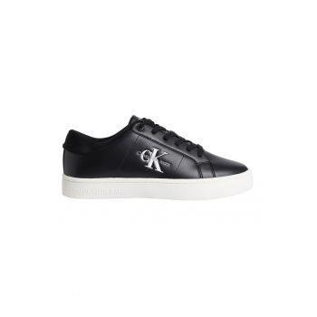Pantofi sport din piele si piele ecologica cu logo in lateral
