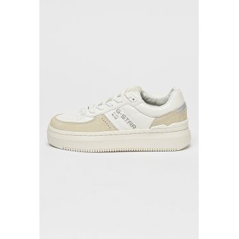 Pantofi sport low-cut cu garnituri din piele intoarsa