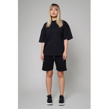Set de tricou supradimensionat si pantaloni scurti - 2 piese