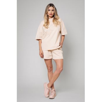 Set de tricou supradimensionat si pantaloni scurti - 2 piese