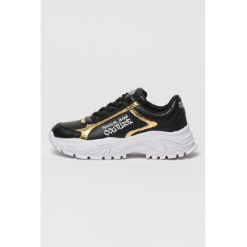 Pantofi sport de piele cu imprimeu logo