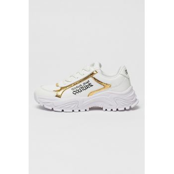 Pantofi sport de piele cu imprimeu logo