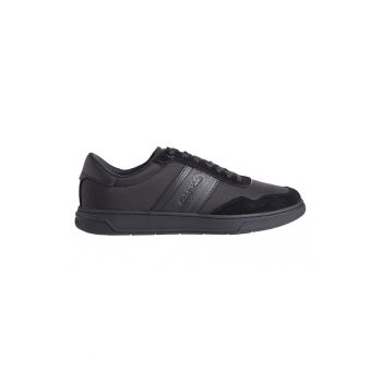 Pantofi sport low-cut cu detalii de piele intoarsa