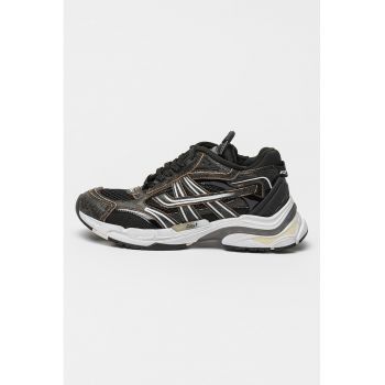 Pantofi sport masivi din piele si plasa Race