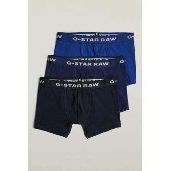 Set de boxeri din bumbac organic cu banda logo in talie - 3 perechi