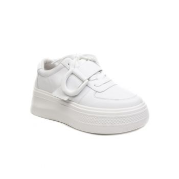 Sneakers dama E23070 alb