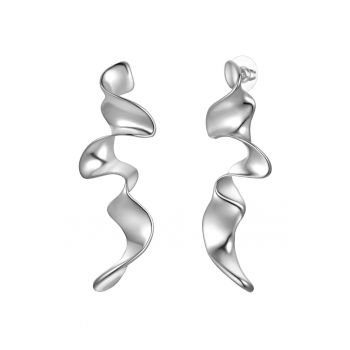 Cercei drop cu model asimetric