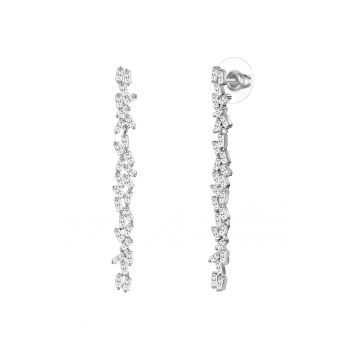 Cercei drop cu zirconia