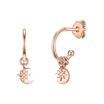 Cercei placati cu aur rose de 14K 32005