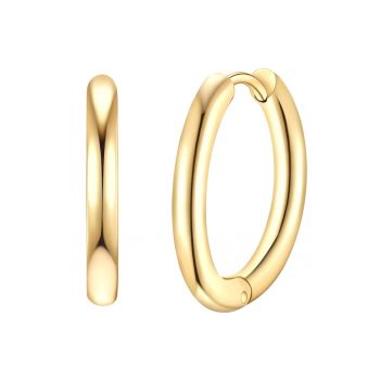 Cercei rotunzi placati cu aur de 14K