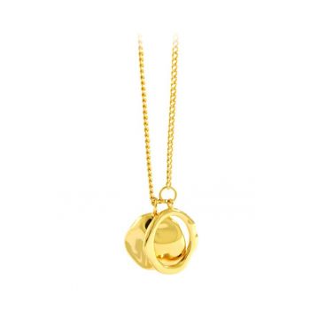 Colier de argint veritabil placat cu aur de 18K