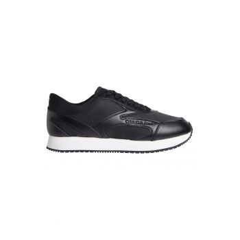 Pantofi sport cu detalii de piele ecologica