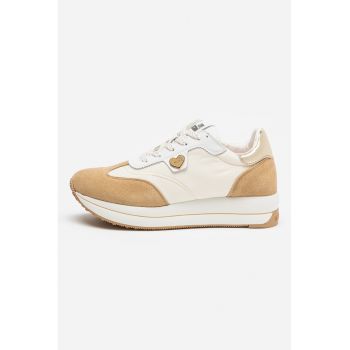Pantofi sport cu insertii de piele intoarsa