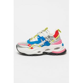 Pantofi sport cu sireturi si logo Triplet Hollow