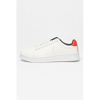 Pantofi sport de piele cu detalii contrastante