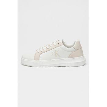 Pantofi sport de piele cu detalii de piele intoarsa