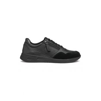 Pantofi sport de piele ecologica cu garnituri de piele intoarsa