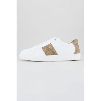 Pantofi sport de piele ecologica cu model monograma