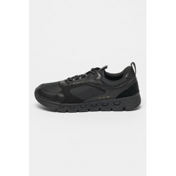 Pantofi sport din material textil cu garnituri de piele