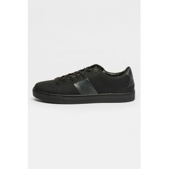 Pantofi sport din piele ecologica cu detaliu logo