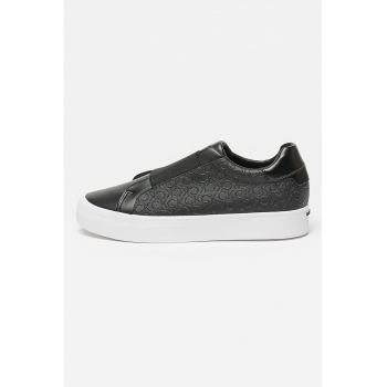 Pantofi sport slip-on cu model monograma