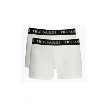 Set 2 perechi boxeri cu logo - Alb