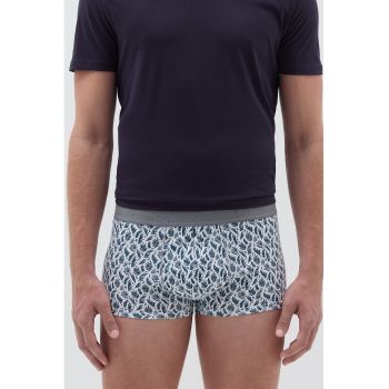 Set de boxeri de bumbac uni cu model - 5 Perechi