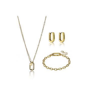 Set de colier - bratara si cercei din otel inoxidabil Teramo