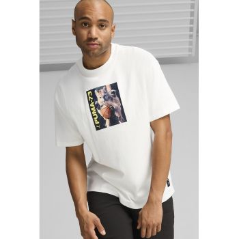 Tricou supradimensionat cu imprimeu pentru baschet