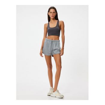 Bustiera cu decolteu racerback - Gri antracit