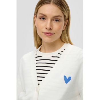Cardigan relaxed fit cu decolteu in V