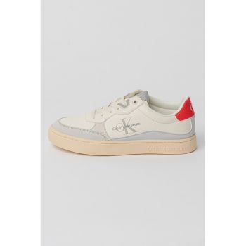 Pantofi sport cu detalii din piele