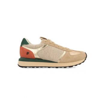 Pantofi sport cu model uni si detalii contrastante