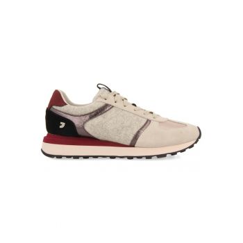 Pantofi sport cu model uni si detalii contrastante