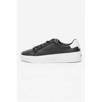 Pantofi sport de piele cu aspect texturat