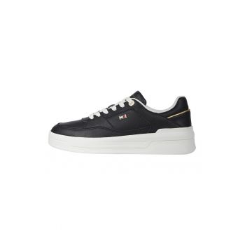 Pantofi sport de piele si piele ecologica cu platforma