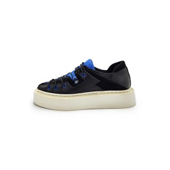 Pantofi sport de piele si piele intoarsa