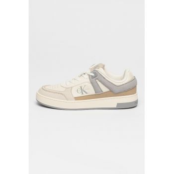 Pantofi sport de piele si piele intoarsa