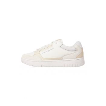 Pantofi sport din piele cu insertii de plasa