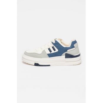Pantofi sport din piele ecologica cu model in doua nuante