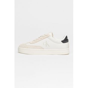 Pantofi sport din piele si piele intoarsa