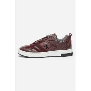 Pantofi sport low-cut de piele cu insertii de piele intoarsa