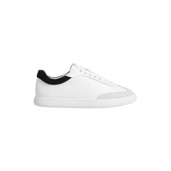 Pantofi sport low-cut din piele cu insertii de piele intoarsa