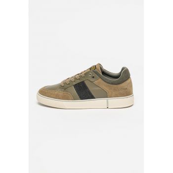 Pantofi sport low-cut din piele si piele intoarsa Ravond
