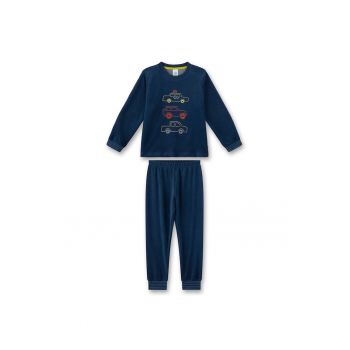 Pijama lunga cu broderie
