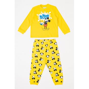 Pijama lunga cu model cu desene animate