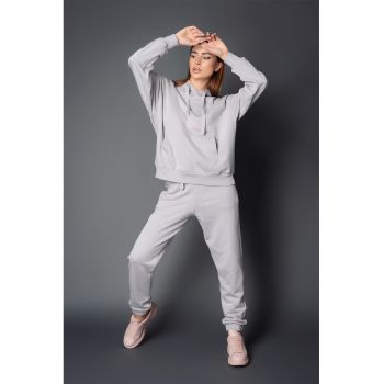 Set de pantaloni sport si hanorac din amestec de bumbac